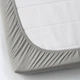Простирадло на резинці IKEA VARVIAL 80х200 см світло-сіре (904.831.74) - изображение 3