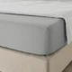 Простирадло на резинці IKEA DVALA 90х200 см світло-сіре (504.824.59) - изображение 2