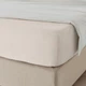 Простирадло на резинці IKEA DVALA 80х200 см бежеве (303.967.64) - изображение 2