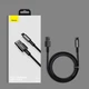 Кабель BASEUS CALWJ-01 Tungsten Gold USB А-Lightning 100см 2.4A черный - изображение 8
