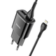 Адаптер HOCO мережевий Lightning C88A 2USB 2.4A black - зображення 1