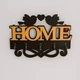 Вешалка для ключей на стену , ключница WoW Present"HOME" с милыми птичками коричневая 01053-кор - изображение 1
