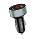 Автозарядка с дисплеем HOCO Z26 High Praise Dual USB Black - изображение 2