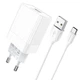 Мережевий зарядний пристрій з кабелем BOROFONE BA47A Mighty speed single port QC3.0 3A + Type-C cable 18W White (6931474728319) - изображение 1