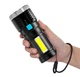 Мощный фонарь аккумуляторный Yajia L-S03 ручной прожектор 4 LED с зарядкой от USB + боковым светом COB - изображение 1