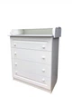Пеленальный комод Baby Comfort City на 4 ящика белый, фасад МДФ - изображение 1