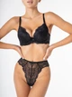 Комплект Moor Moor Just Elis 2061 Бюстгальтер Push Up и трусики бразилиана Черный 75С/L (23738) - изображение 1