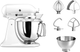 Планетарний міксер KitchenAid Artisan 5KSM175PSEWH з відкидним блоком білий + у подарунок Набір посуду KitchenAid Stainless Steel 5 предметів - зображення 2