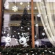 Интерьерная новогодняя наклейка Олени (на стекло и окна, виниловый) матовая, 1200х1010 мм Новый год - изображение 2