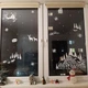 Новогодняя наклейка Скандинавский городок (декор витрин окон ) глянец домики 430х310 мм и 830х685 мм - изображение 4