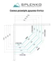 Душевая кабина трапеция пятиугольная SPLENKO 700 х 700 x 2000 мм Enrica распашная дверь 600 мм - изображение 3