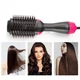 Фен щетка брашинг расческа для укладки волос One Step Hair Dryer стайлер выпрямитель керамический, Black - изображение 3