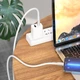 Кабель для телефона с быстрой зарядкой Type-C to&nbsp;Lightning Apple iPhone HOCO X85 Strength 100см |20W| Белый - изображение 4