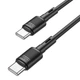 Кабель Hoco для X83 Type-C to Type-C Victory 60W Charging Data Cable (L=1M) Black - зображення 5