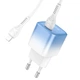 Сетевое зарядное устройство с быстрой зарядкой PD20W + кабель Type-C to Lightning HOCO C101A Синий - изображение 2