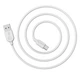 Кабель BOROFONE BX14 USB to Type-C 2.4A, 3m, PVC, TPE connectors, White (6957531090397) - изображение 3