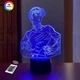 3D нічник "Рок Лі" (ЗБІЛЬШЕНИЙ ЗОБРАЖЕННЯ) подарункова упаковка + 16 кольорів + пульт ДК + мережевий адаптер + батарейки (3ААА) 3DTOYSLAMP - зображення 1