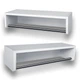 Полка "Ledge White" 150x800x200 навесная универсальная из ламинированной ДСП с ограничителем - изображение 4