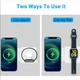 Магнітна бездротова зарядка 15 Вт для iPhone 12/13 і iWatch for Magsafing DUO Charing dock - зображення 7