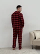 Пижама мужская COSY домашний костюм из фланели в клетку красно/черную 2XL (штаны+рубашка) (P-F701P_N/2XL) - изображение 2