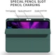 Силиконовый чехол обложка + Pencil Direct Charge + Pencil Holder BBM1 для iPad Pro 12.9" 2020 Темно-зеленый - изображение 11