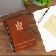 Щоденник іменний з гравіюванням герба України, А5, 100 аркушів, Червоне дерево, WoodPresent - зображення 1