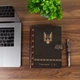 Блокнот-дневник именный с гравировкой герба Украины, А5, 100 листов, Темное дерево, WoodPresent - изображение 2