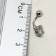 Пирсинг в пуп серебряный с кубическим цирконием d=6 mm 1,2 г - изображение 4