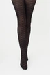 Женские капроновые колготки Giulia LACERY 60 (3) 3 Black-black с геометрическим узором колготки с рисунком чёрные плотные - изображение 6