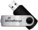 Флеш память USB MediaRange 4GB USB 2.0 Black/Silver (4260057124814) - изображение 2