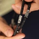 Кожаный шнурок с серебряной застежкой 535 Онікс 60 - изображение 4