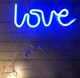 Настенный неоновый светильник ночник Side Love синий - изображение 2