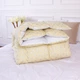 Ковдра пухова KARMEN №1854 "Bio-Beige" 90% сірий Bio пух тик 110*140 - зображення 15