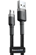 Кабель BASEUS CAMKLF-BG1 Cafule USB-micro USB 2.4A 100см черный - изображение 3
