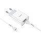 Адаптер мережний HOCO Lightning cable Asombroso C81A 1USB 2.1A white - зображення 2