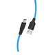 Кабель HOCO Micro USB Silicone X21 Plus 1m 2.4A black-blue - зображення 1