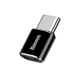 Перехідник BASEUS Micro USB to Type-C 2.4A CAMOTG-01 металевий Black - зображення 1