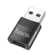 Переходник HOCO USB to Type-C UA17 3A USB2.0 black - изображение 1