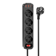 Удлинитель сетевой HOCO NS1fast charge 4Sockets 4000W 20W 3A PD QC 1.8m 2xUSB 1xType-C Black - изображение 1
