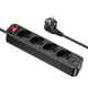 Удлинитель сетевой HOCO NS1fast charge 4Sockets 4000W 20W 3A PD QC 1.8m 2xUSB 1xType-C Black - изображение 3