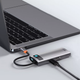 HUB адаптер BASEUS Type-C Metal Gleam Series 5-in-1 Multifunctional Docking Station 3xUSB / HDMI / Type-C 100W PD CAHUB-CX0G gray - изображение 4