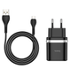 Адаптер сетевой HOCO Micro USB cable Smart FCP/AFC C12Q 1USB 3A 18W QC3 black - изображение 1