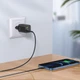 Адаптер мережевий HOCO Type-C to Lightning cable Bright charger set N13 1USB/1Type-C, QC/PD, 20W, 3A|black - зображення 2