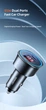 Адаптер автомобільний USAMS Dual Ports Digital Display Fast Car Charger US-CC146 C26 1USB/1Type-C, 3A/95W, QC/PD| - зображення 6