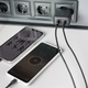 Мережевий зарядний пристрій Acefast A13 PD 65W (2 Type-C + USB, 100см) black - зображення 8