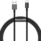 Кабель Baseus Superior Series 2м USB Type-A to Type-C 66W PVC круглий Black (CATYS-A01) - изображение 1
