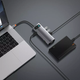 USB-Хаб Baseus Metal Gleam Series 9в1 3xUSB3.0 / 4KHD / TF / SD / Type-C PD / VGA / RJ45 gray - зображення 3