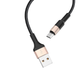 Кабель для зарядки и синхронизации HOCO X26 Xpress Micro USB - USB 2А 1м Черный / Золотистый - изображение 1