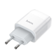 Адаптер Hoco сетевой Glorious C73A 2USB 2.4A white без кабеля - изображение 3