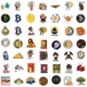 Набор наклеек Bitcoin Биткойн 50 шт - изображение 2